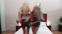two bimbos strip in stereo 3d