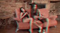 nessa and suzy in sexy lingerie in the couch for 3d sex planet
