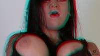 audrey bitoni shows nipples in anaglyph 3d