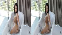 crossview 3D bubble butt brunette pornstar washing her curves