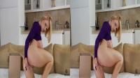true color 3D anal toying by blonde bimbo for HD 3D TV
