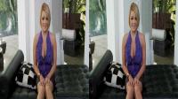 bigboobed blonde babe on the couch in 1080p HD 3D