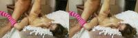 side-by-side 3d tanned teen laying in styrofoam while being penetrated