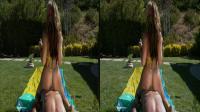 crossview 3d tanned blonde babe fucking outdoors
