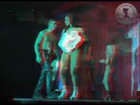 stereoscopic chicks walking around naked on stage