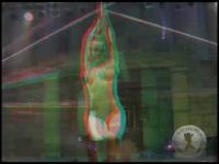 blonde teen hanging naked around a stripping pole in stereo 3d solo softcore