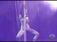 hot and slim indonesian babe doing naked erotic poledance act for the 3d camera