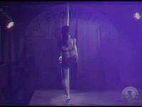 indo chick dancing around pole in her underwear in real 3d