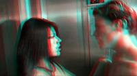 sexy brunette in a lift with a stranger in real 3d