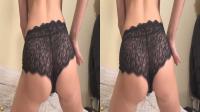 sexy mature ass in satin lingerie in side-by-side 3D