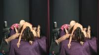 sexy lesbian brunettes playing with eachoter in true color 3d