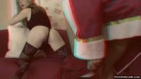 anaglyph foreplay white slut and guy in santa costume