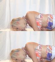 over under 3D erotic blowjob by blonde bimbo Anastasia Devine for POVcentral 3D