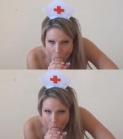 stereoscopic POV deepthroat blowjob from head nurse Samantha Jolie