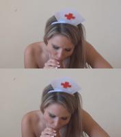 sexy nurse gives fellatio to patient in stereosocpic porn image