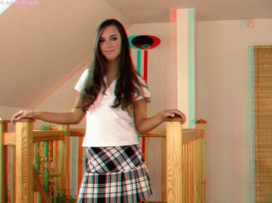 Miniskirt 3d brunette schoolgirl