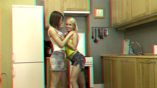 3d lesbians lenka and radka seducing the camera in 3d