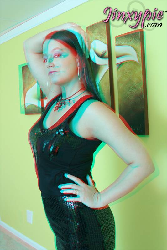 southern belle milf and cuckoldress jinxy pie in anaglyph 3d (using red/cyan glasses)