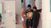 bimbo talks to two horny guys in real 3-d