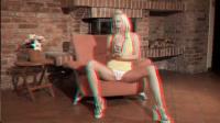 red cyan glasses softcore ponr with high heeled bimbo