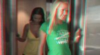 sexy sluts entering in red and cyan