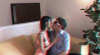 sexy milf nessa devil kissing in front of the 3d camera