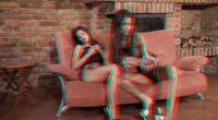 nessa and suzy in sexy lingerie in the couch for 3d sex planet