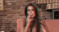 red cyan glasses smoking fetish pornstar