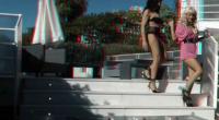 anaglyph 3d high heeled sexy babes on the stairs