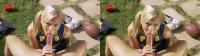SBS 3D blonde cheerleader POV sucks the tip of your cock in true color 3D
