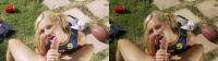 outdoors blowjob from sexy blonde cheerleader in SBS 3D