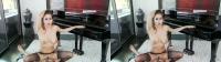 3D TV porn with April O Neil fucking a dude on the floor by the piano POV style