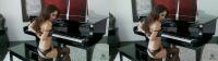 stereoscopic striptease by the piano for 3D TV by April O Neil