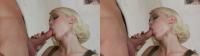 3D TV blowjob with sexy blonde pornstar Ash Hollywood