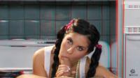 anaglyph pov HD deepthroat blowjob by brunette cute teen bettina dicapri