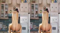 teen riding a cock in HD SBS 3D