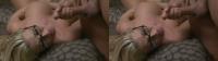 chick with glasses gets ready for a facial cumshot in true color 3d