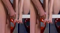 SBS 3D cum on toes