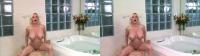 3D TV POV bathroom blonde riding hubbies cock