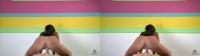 3D TV porn reverse doggystyle with sexy lingerie brunette babe