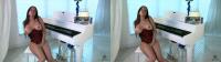 topless brunette in sexy lingerie wants a good birthday fucking in side by side 3D
