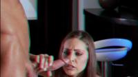 stereoscopic blowjob by sexy coed Gracy Glam