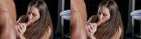 Gracie Glam closes her sexy lips around a hard cock in true color 3d