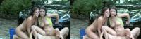 sexy babes get fucked by a rich dude in side-by-side 3D