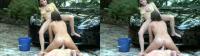 FFM carwash fucking lesbian babes in SBS 3D