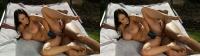 crossview 3D bigboobed brunette pornstar gets fucked outdoors