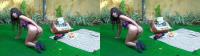 sexy babe seducing the cameraman during a picnick in SBS 3D
