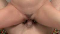 trimmed pussy penetrated during anaglyph sex