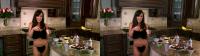 Lisa Ann in sexy lingerie in her kitchen coocking for her hubby in SBS 3D