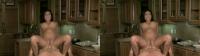 stereoscopic fucking with bigboobed tanned brunette babe in her kitchen